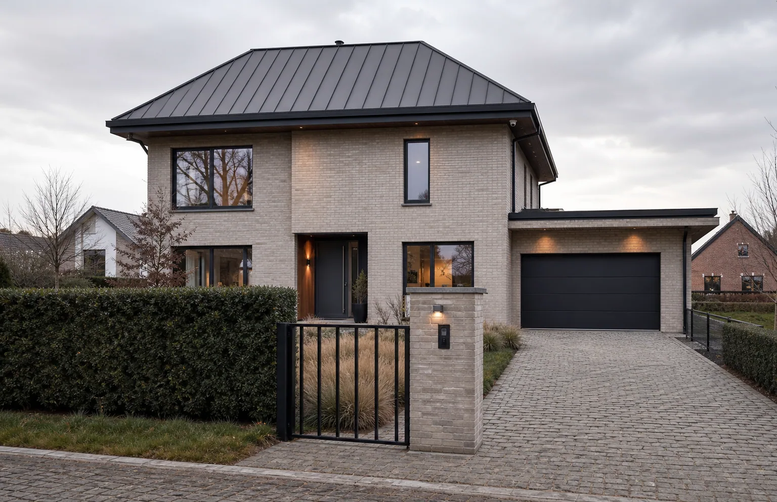 Hedendaagse lichte baksteenwoning in Asse